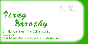 virag marothy business card